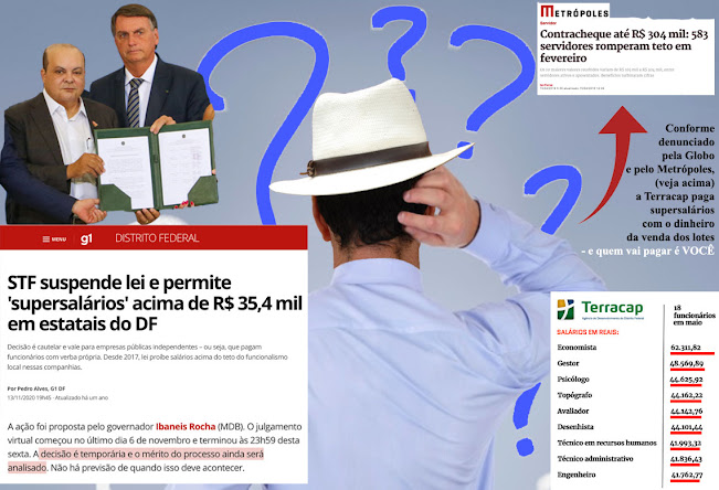 Problema do valor do metro quadrado dos lotes a ser repassado pela Terracap
